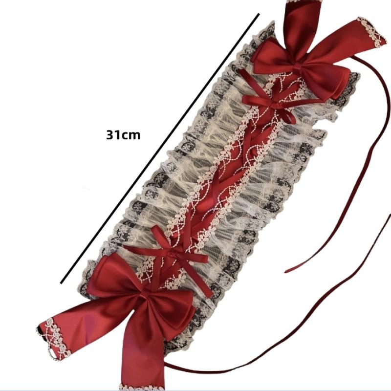 Women'S Hair Band Lolita Headband Sweet Bow Lace Lolita Accessory Japanese Lo Girl Maid Versatile Kawaii Headwear