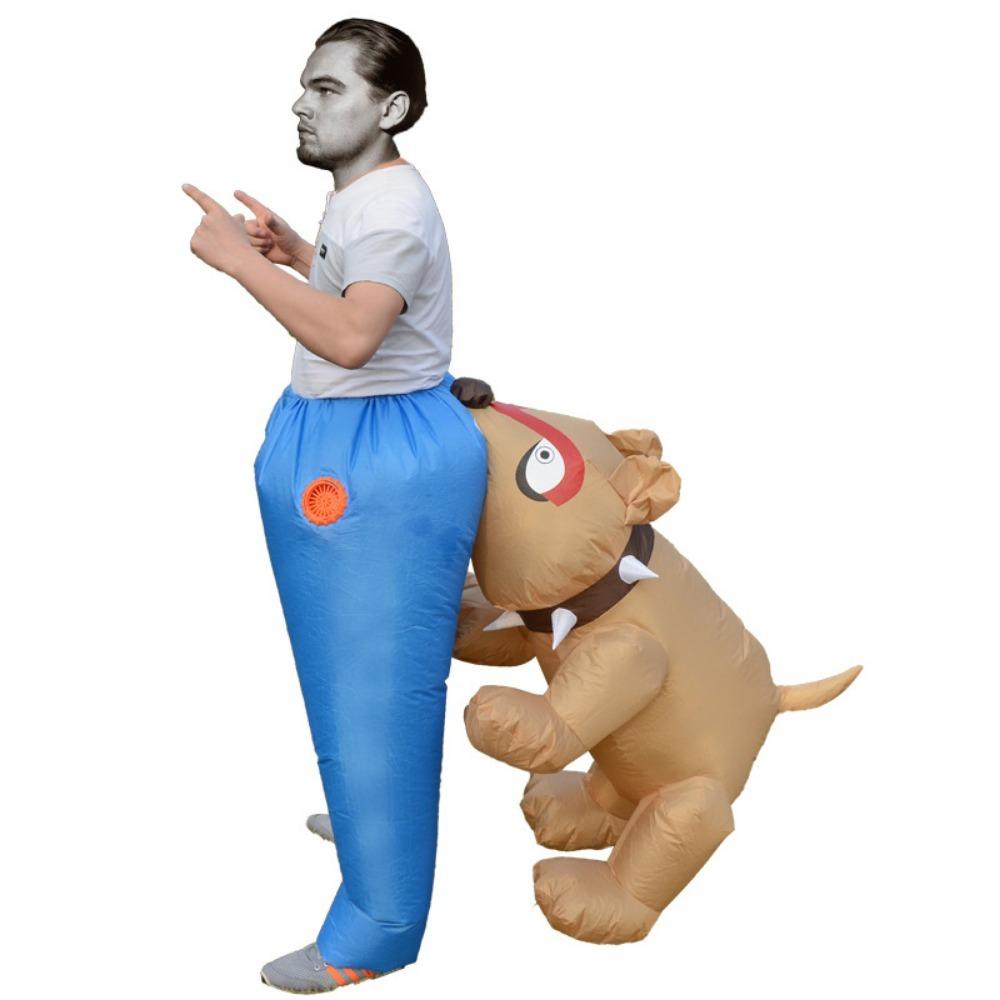 Déguisement Gonflable Animal Mordant les Fesses de Chien pour Fête d'Halloween Tenue Gonflable Festive pour Animal avec Fonctionnalité de Morsure aux Fesses