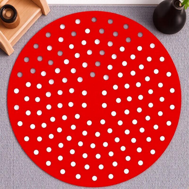 Reusable Non Stick Silicone Air Fryer Liners Perforated Waterproof Baking Mats for All Models 7 5 8 8 5 9 Inch