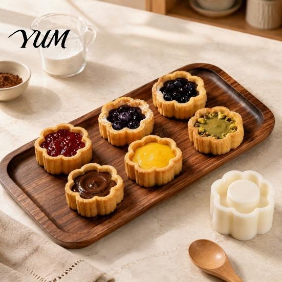 Abnehmbarer Teigschneider Doppelseitige Mondkuchenform, Sonnenblumenmuster Wiederverwendbar ABS Handpresse Einfache Küchenhelfer zum Backen Reinigen DIY