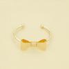 2024 Elegant Gold-Plated Bow Bead Adjustable Bracelet - Japanese Korean Style