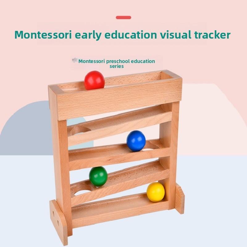 Toys Visual Tracker Toddlers Wooden Ball Track Sensory Development Supplies