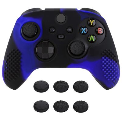 eXtremeRate PlayVital 3D Studded Xbox Series Controller Silicone Cover Skin with 6 Black Thumb Grip Soft Rubber Case Protector for Xbox Core Wireless