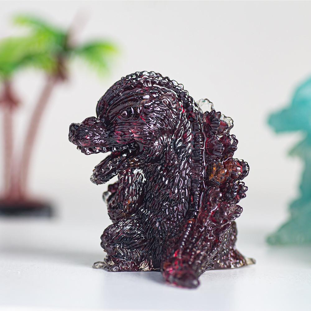 

Godzilla Resin Crystal Figurine With Natural Gemstone For Home Decor And Giftgiving Style L