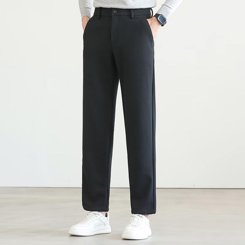 FAPAI Men's Wool Blend Anti-bacterial Business Casual Pants