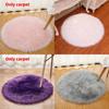 Faux Fur Rug With Machine Washable Circular Design For Bedroom And Living Room Decor