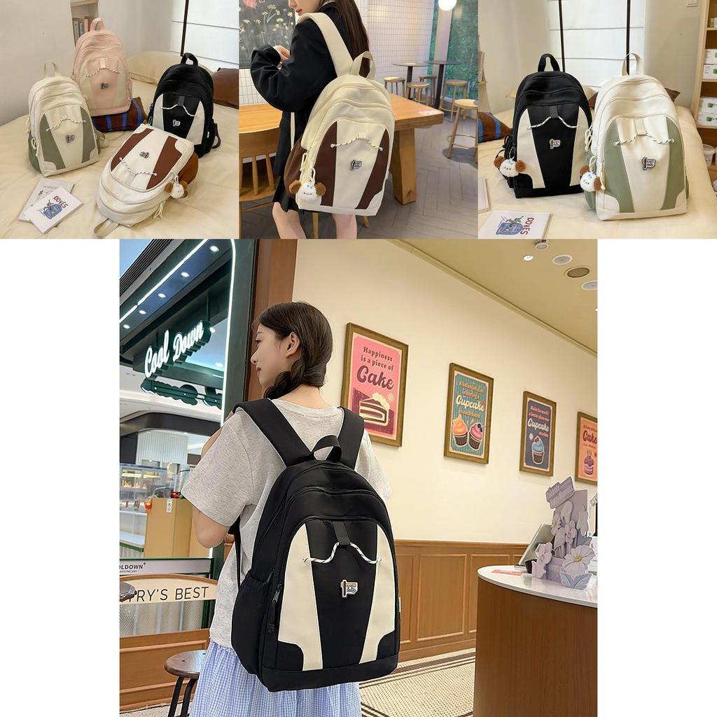 Nylon College Style Backpack With Large Capacity And Urban Design For Daily Use