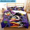 3PCS Red Birds Characters Collage 3pcs Bedding,Including 3PCS Duvet Cover And 2pcs Pillowcases Perfect for Christmas,Ideal for Bedroom, Dormitory