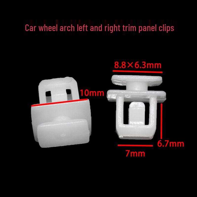 Lingpai Universal Wheel Arch Trim Panel Buckle Set for Front Wheel Skirt (Left & Right)