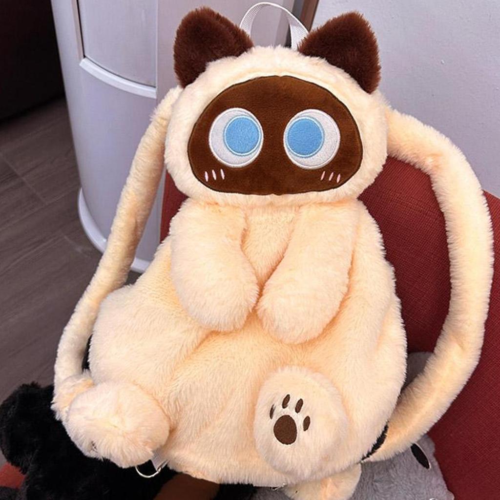 Backpack School Satchel Travel Bag Handbag Soft Cartoon Cat-Shaped for Women Work And