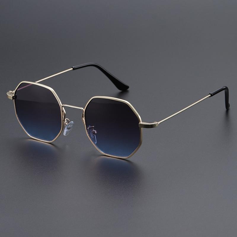 High Quality Glamorous High End Retro Trendy Alloy Metal Square Shaped Multi Colored Female For Both Sun Glasses