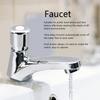 Basin Sink Faucet Push Button Design Water Saving Rugged  Time Delay Faucet for Home Single Cold Push Button Sink Faucet