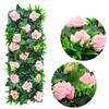 DIY Artificial Plant Wall Panel 75x25cm Flower Simulation Maple Plant Sheet Durable Lifelike Fake Green Grass Mat Privacy Screen