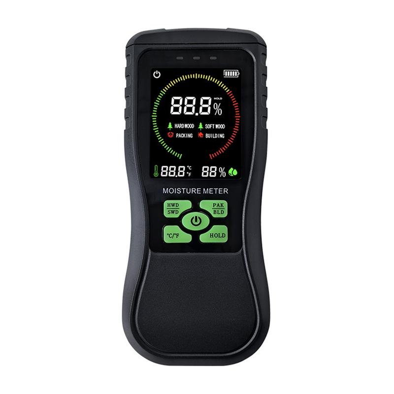 AT19-Wood Moisture Tester Floor And Wall Moisture Meter For Moisture Detection In Wood, Flooring, Paint, And Walls
