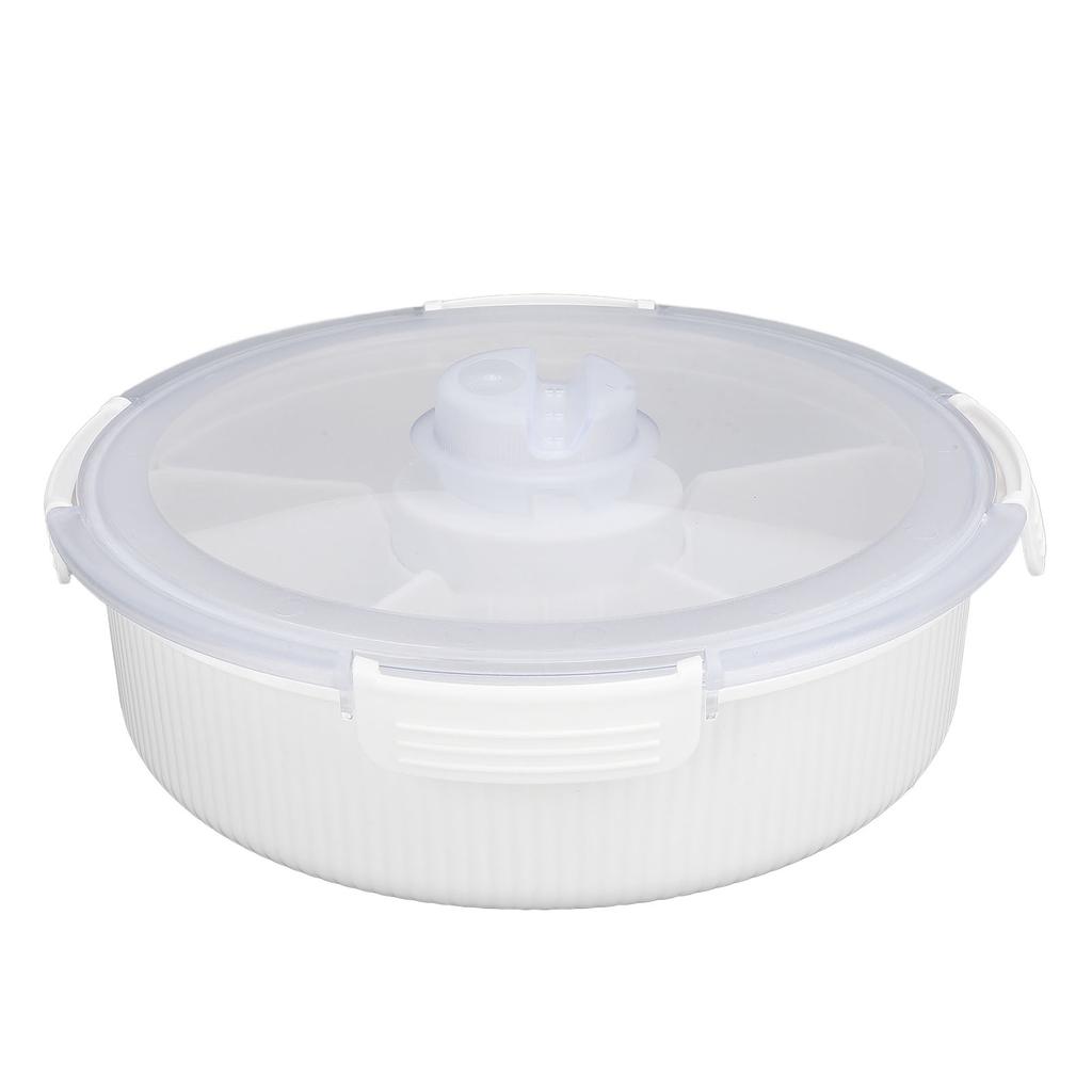 Divided Serving Tray Electric Vacuum Sealed Clear Snack Plate Snackle Box Container with Lid Pump for Candy Fruits Nuts