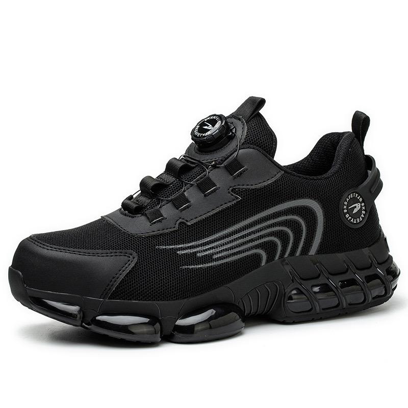 Mens Steel Toe Anti-Puncture Breathable Safety Shoes Mens Anti-smash Anti-slip Protective Factory Site Safety Work Shoes