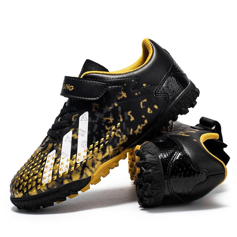 Children's Football Shoes Teens Boys Girls Students Kids TF Shredded Nails Velcro Training