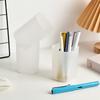 Transparent Frosted Multifunctional Pen Holder - Creative Stationery Box for Students