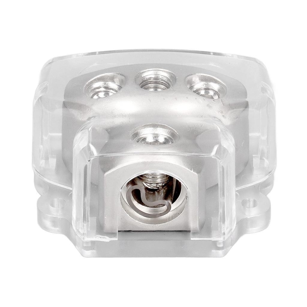 3‑Way Power Distribution Block Audio Fuse Holder Distributor Connecting Block for CarsTransparent Base