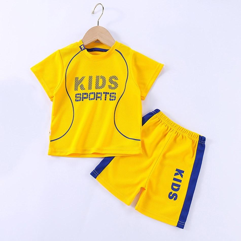 Children Clothing Set Kids Short Sleeved Summer Outfit Quick Drying Football Set Boy Girl Sport Wear Soft Breathable 1-12 Years