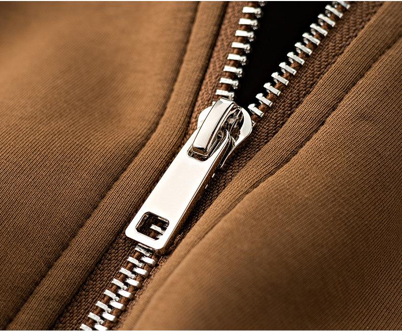 Men's High Collar Patchwork Zipper Hoodie - Light Luxury Autumn/Winter Collection