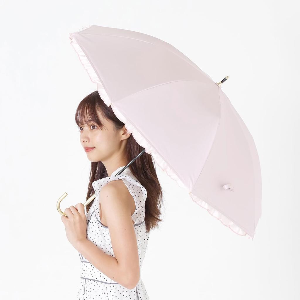 Nifty Colors Long Mellow 2453PK Umbrella, Light-Shielding Frill,