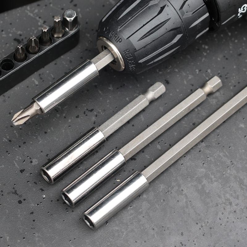 60/75/100/150mm Magnetic Screwdriver Extension Connecting Rod Hexagonal Handle Carbon Steel Screwdriver Joint Holder Power Tools