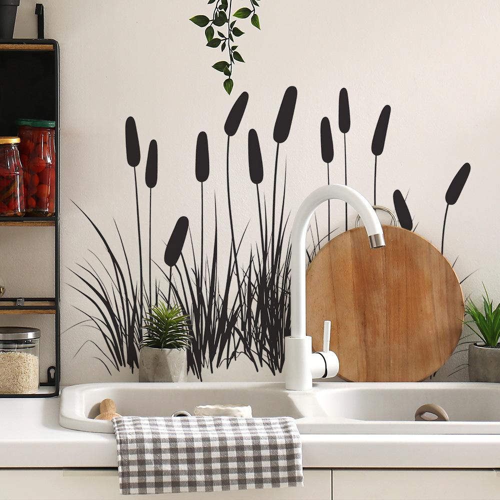 Plants Lavender Kitchen Dining Room Home Wall Background Landscaping Decorative Wall Stickers