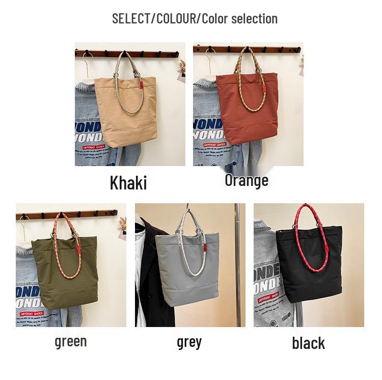 Women's Solid Color Nylon Crossbody Bag - Large Capacity, Versatile Handbag for Work and Commute