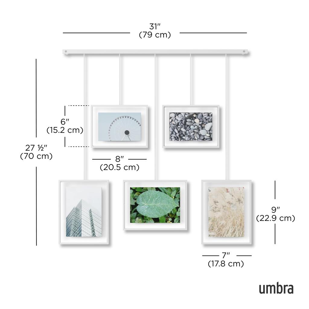 Umbra EXHIBIT Photo Display Frame, Stylish Postcard Size, 2L Size, White (Product Code: 21013426660)