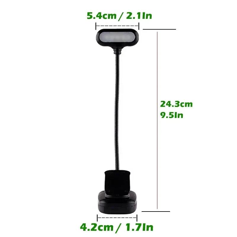 Mini LED Book Night Light Adjustable Clip-On Desk Lamp Battery Powered Flexible Eye Protection Study Reading Table Lamp