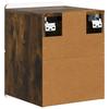 Wall Mounted Nightstand Smoked Oak 33 x 34.5 x 43 cm