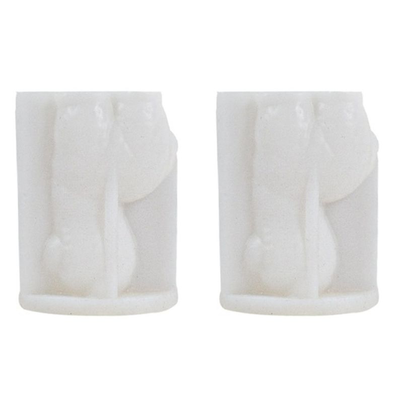 Gute 2-teilige DIY Niedliche Tier Duftkerze Seife Bastelgeschenke Herstellung Harz Gipsform Silikongel