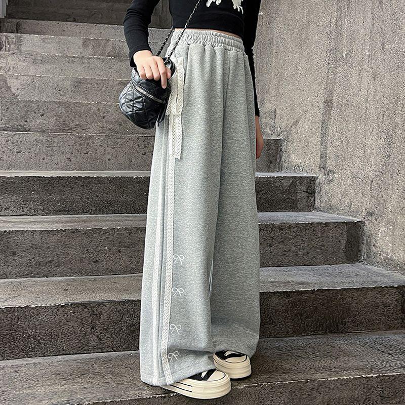 

Широкі штани для дівчаток Дитячі вільні повсякденні штани Весняні матові штани на кулісці Підліткові модні прямі штани 5-14 років 160