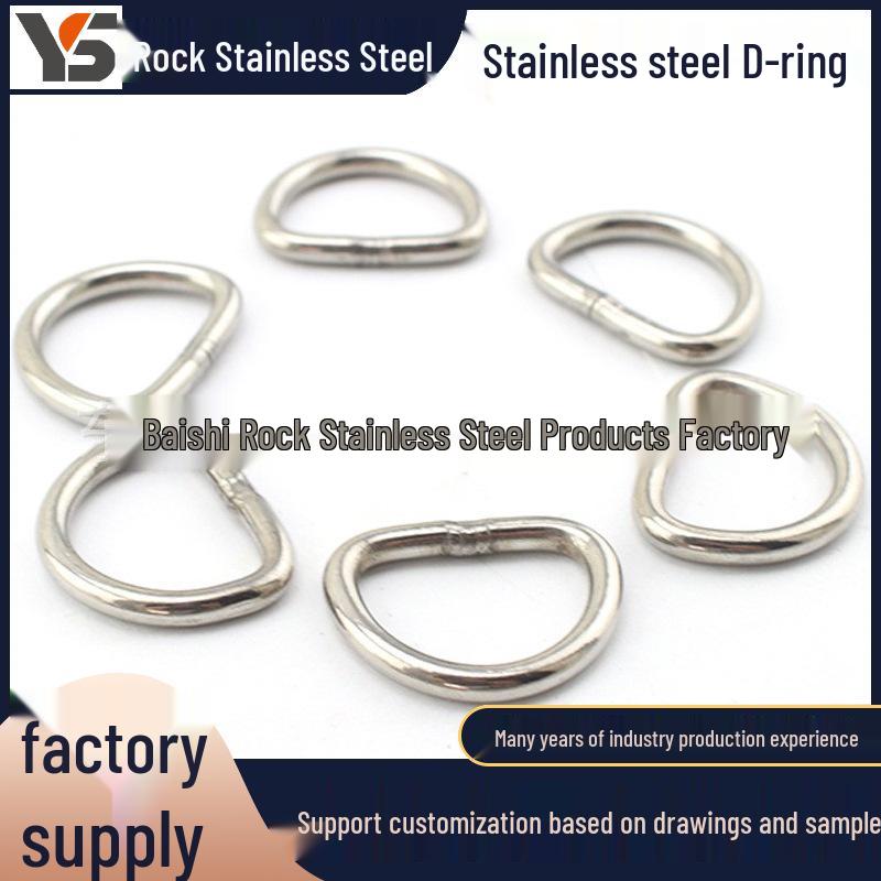 Stainless Steel D-Ring Buckle for DIY Hardware & Bag Accessories Stainless Steel D-shaped Ring