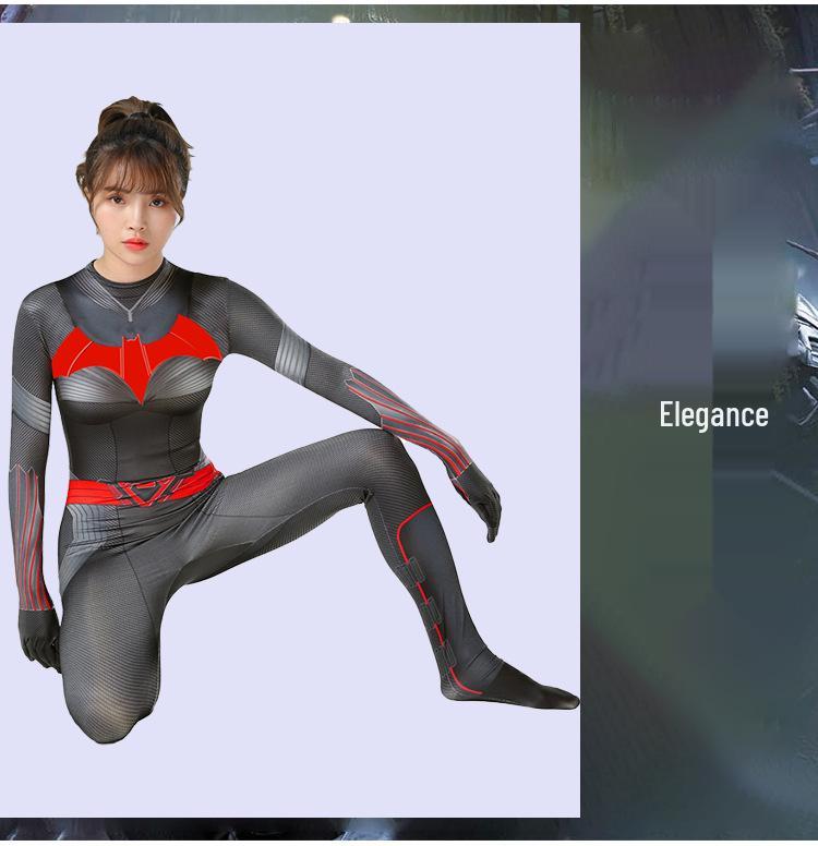 Kids' Halloween Cosplay Costume: Muscle Batman and Superman Jumpsuit Set