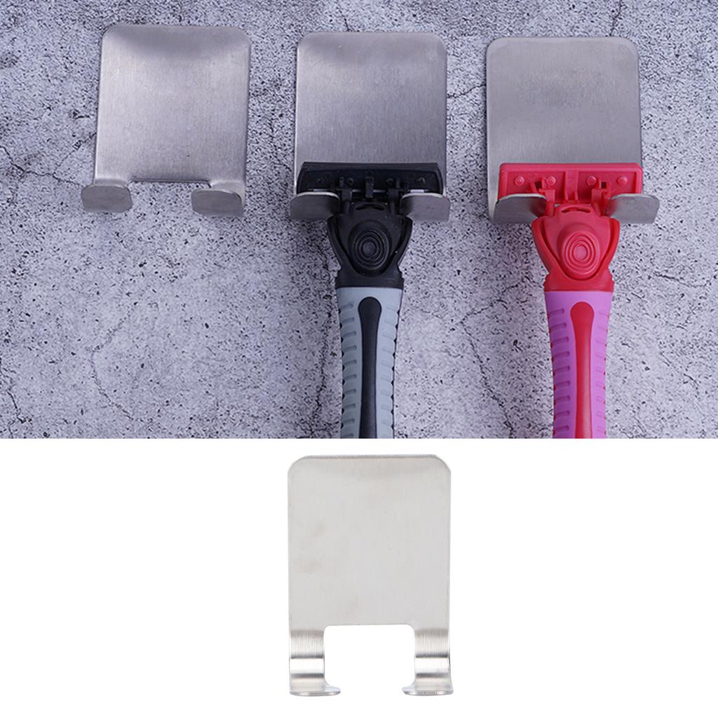 Stainless Steel Razor Holder Self Adhesive Shaver Shower Hook Hanger Stand for Kitchen