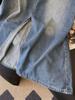 Women's Retro A-Line Denim Midi Skirt - 2025 Spring Collection, Mid-Length with Slit for a Stylish Bodycon Fit