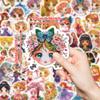New 50 Cute Princess Diamond Painting Graffiti Stickers Mobile Phone Case Guitar Water Cup Waterproof Stickers