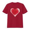 Red Heart Summer T Shirt for Women  with Cool Prints National Parents Day S Vintage Washed Fashion Streetwear Breathable