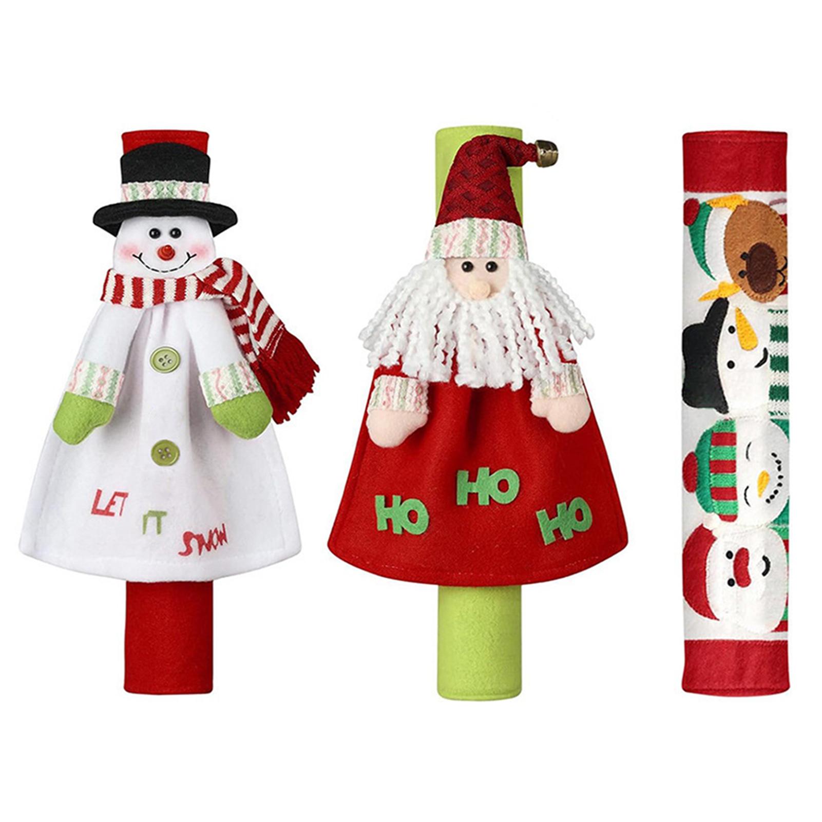 

3 шт./компл. праздничные чехлы для ручек холодильников, холодильников, микроволновых печей, посудомоечных машин, дверные ручки, протектор для праздников