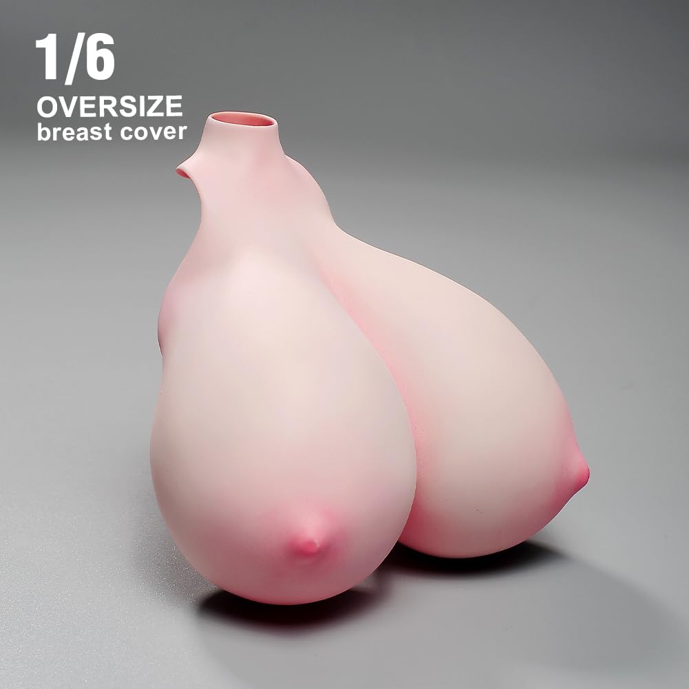 Machen Sie 1/6 Riesige Brustabdeckung Brustersatz Hartplastikmodell Passend für 12" TBL Wütende Ameise Soldatin Actionpuppenkörper (H Modell Weiß)