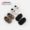 Winter Plush Beanie Baby Walker Shoes - Warm Fur, Flat Bottom, Plus Velvet for Infants and Girls