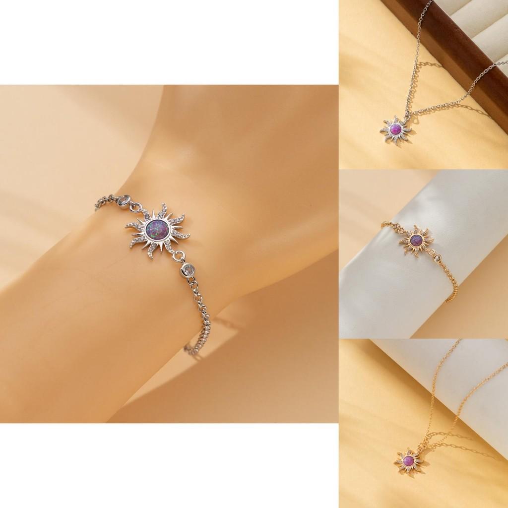 Delicate Zicron Necklace With Copper Accents And Eyecatching Star Shapes For Women