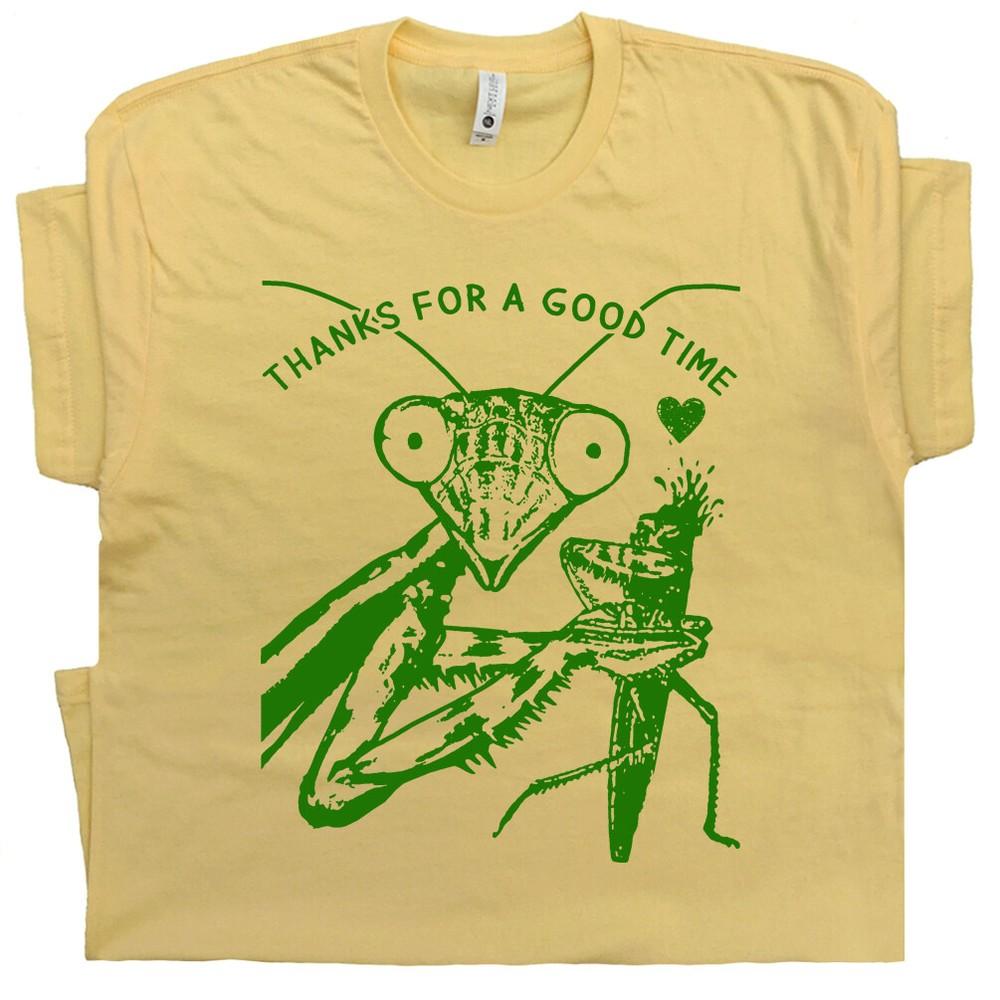 Praying Mantis T Shirt Funny Shirts for Women Sex Sexual Saying Tee Cute Insect Unisex T-Shirt XXXL