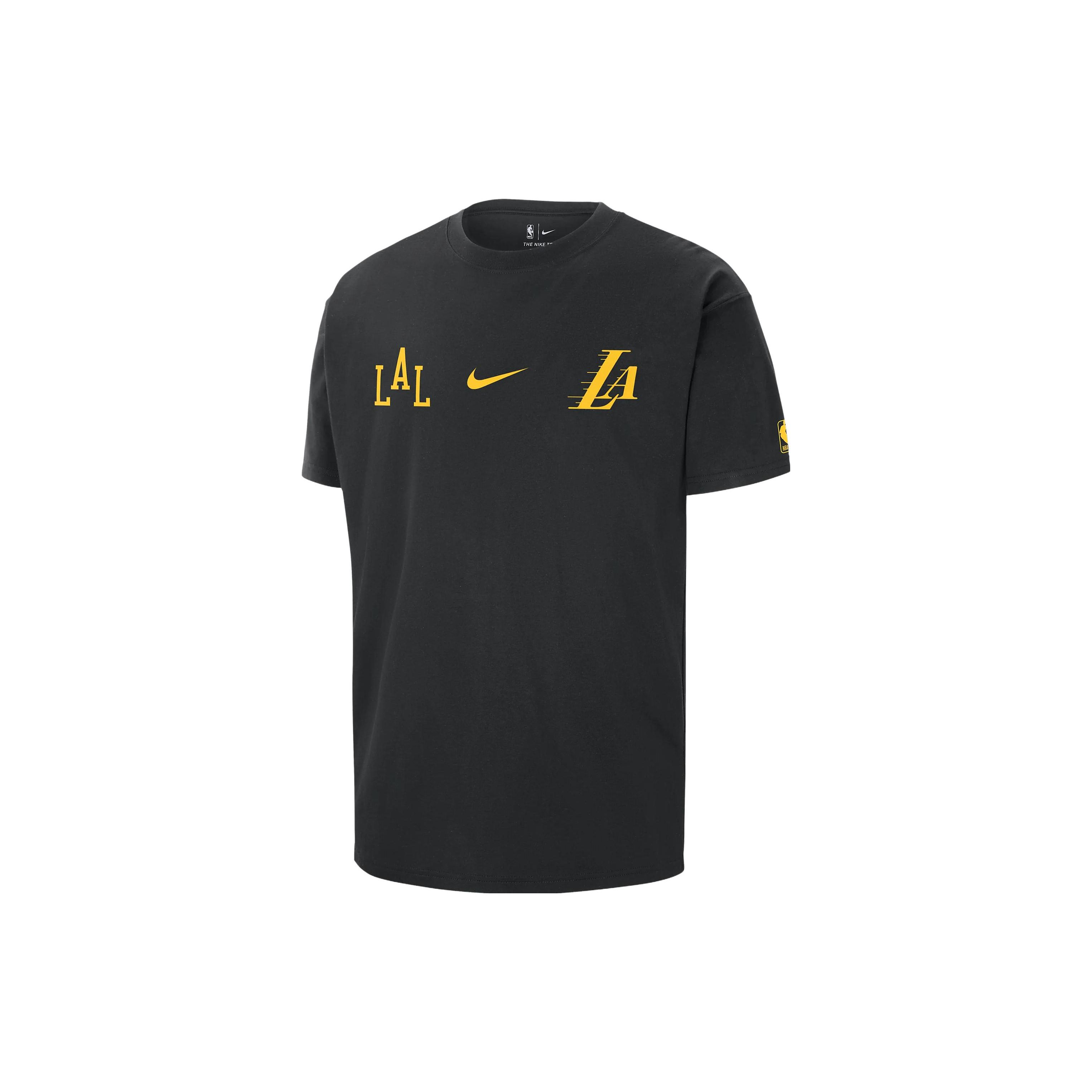 

Nike Футболка Los Angeles Lakers 2023/24 City Edition с круглым вырезом и коротким рукавом, черная, с надписью FN2006-010 M