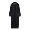 2025 Spring Women's Street Fashion Midi Denim Dress - European & American Style