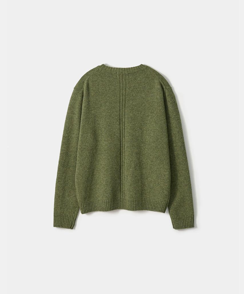 TRIP LE SENS [100% Wool] Pure Light Round Knit_Moss Green