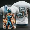 2026 Summer New Adult Men's Dragon Ball Goku 3D Printed Special Football Jersey Numbers 1 To 10 Kids Anime T-Shirt Unisex