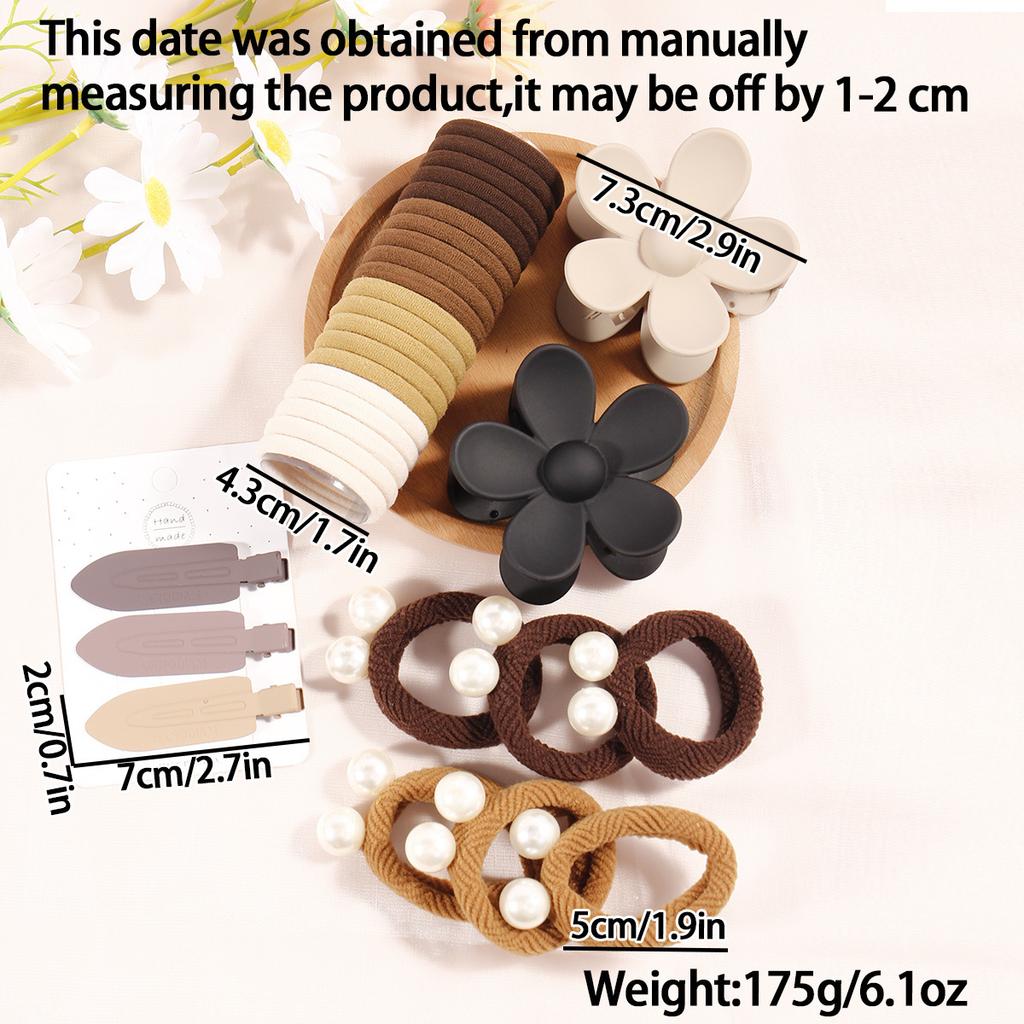 10PCS Black Coffee Large Hair Claws Elegant Acrylic Hair Clip Hairpins Barrette Crab Claw Clips Headwear For Women Girls Hair Accessories